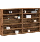VidaXL Vitrinekast met plank Oudhout 100 x 15 x 58 cm Bewerkt hout