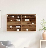 VidaXL Vitrinekast met plank Oudhout 100 x 15 x 58 cm Bewerkt hout