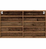 VidaXL Vitrinekast met plank Oudhout 100 x 15 x 58 cm Bewerkt hout