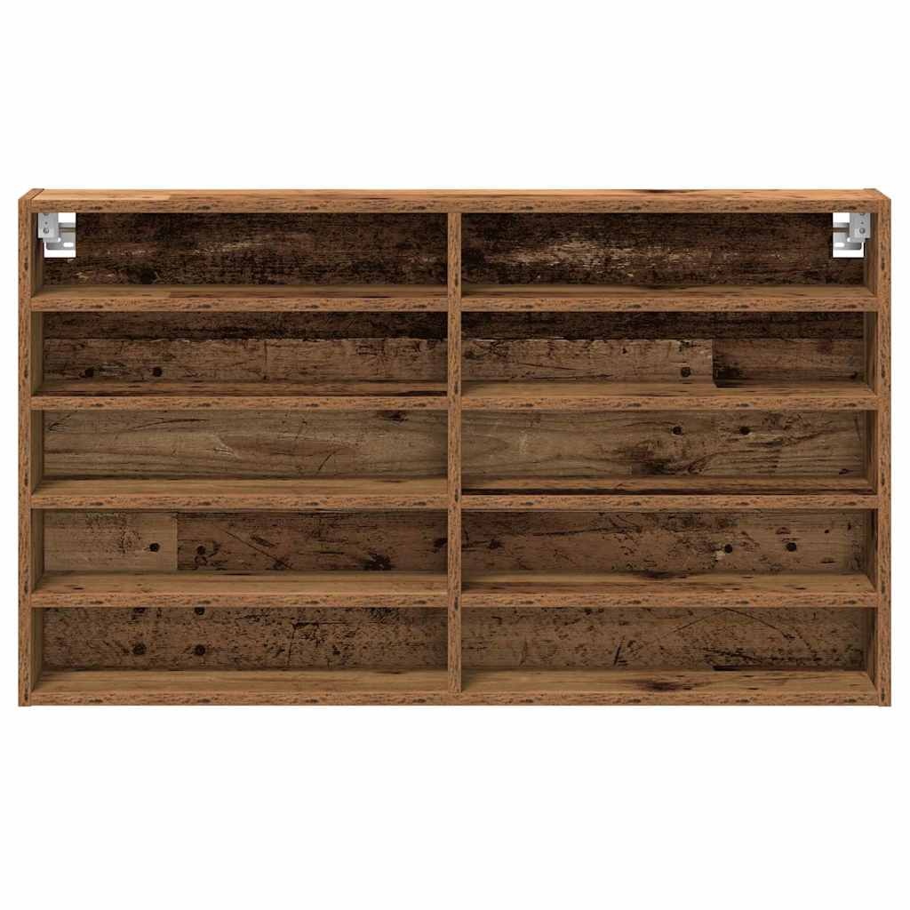 VidaXL Vitrinekast met plank Oudhout 100 x 15 x 58 cm Bewerkt hout