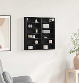 VidaXL Vitrinekast met plank Zwart Eiken 60 x 8,5 x 58 cm Bewerkt hout