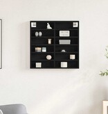 VidaXL Vitrinekast met plank Zwart Eiken 60 x 8,5 x 58 cm Bewerkt hout