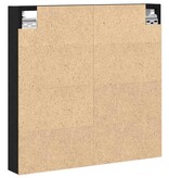 VidaXL Vitrinekast met plank Zwart Eiken 60 x 8,5 x 58 cm Bewerkt hout