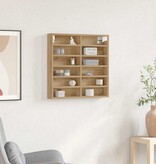 VidaXL Vitrinekast Artisan Eiken 60 x 8,5 x 58 cm Bewerkt hout