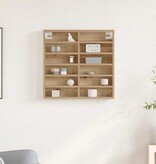 VidaXL Vitrinekast Artisan Eiken 60 x 8,5 x 58 cm Bewerkt hout