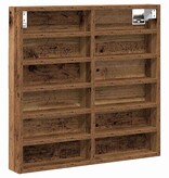 VidaXL Vitrinekast met plank Oudhout 60 x 8,5 x 58 cm Bewerkt hout