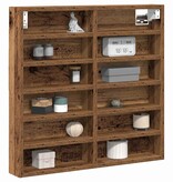 VidaXL Vitrinekast met plank Oudhout 60 x 8,5 x 58 cm Bewerkt hout