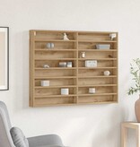VidaXL Vitrinekast Artisan Eiken 100 x 8,5 x 75 cm Bewerkt hout