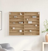 VidaXL Vitrinekast Artisan Eiken 100 x 8,5 x 75 cm Bewerkt hout