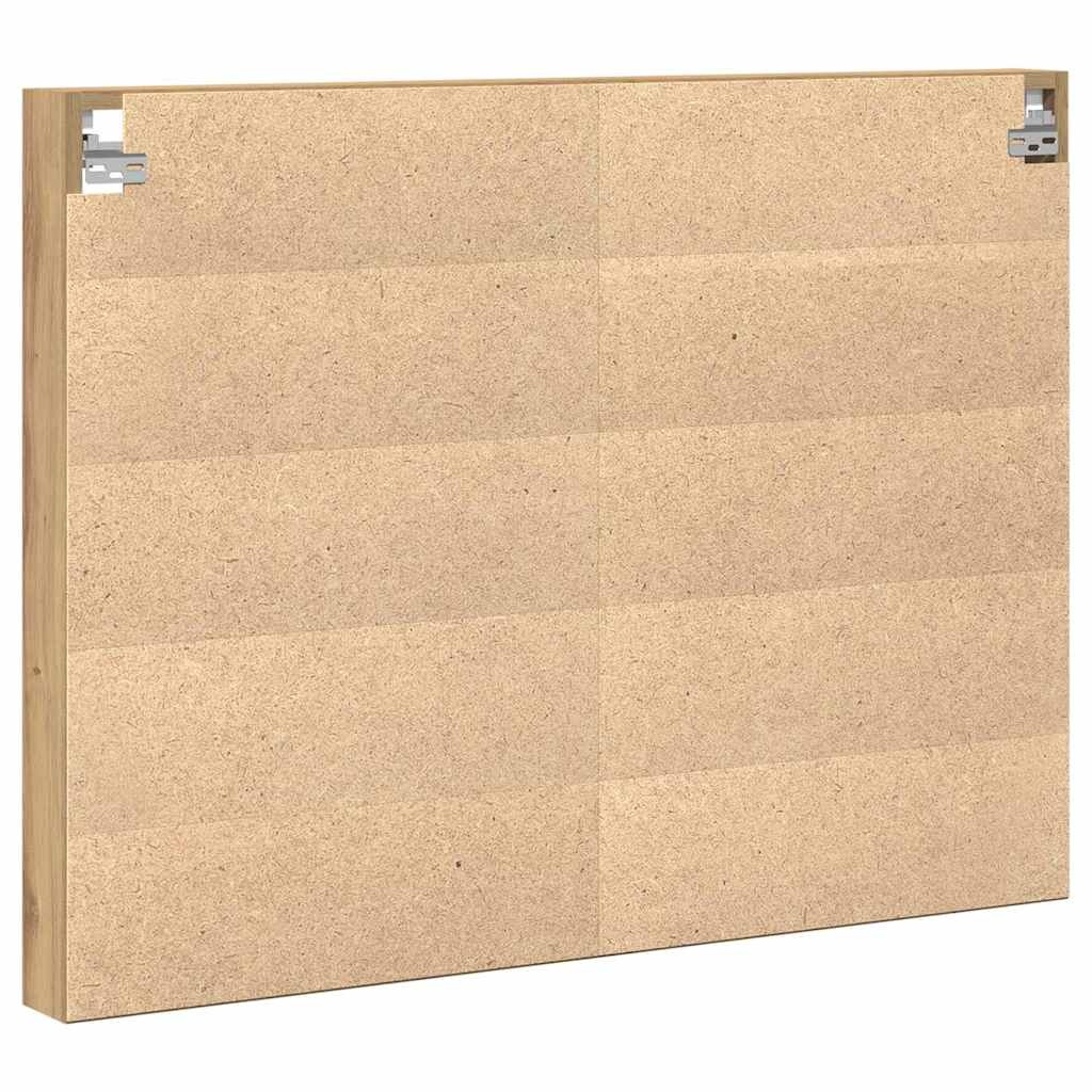 VidaXL Vitrinekast Artisan Eiken 100 x 8,5 x 75 cm Bewerkt hout