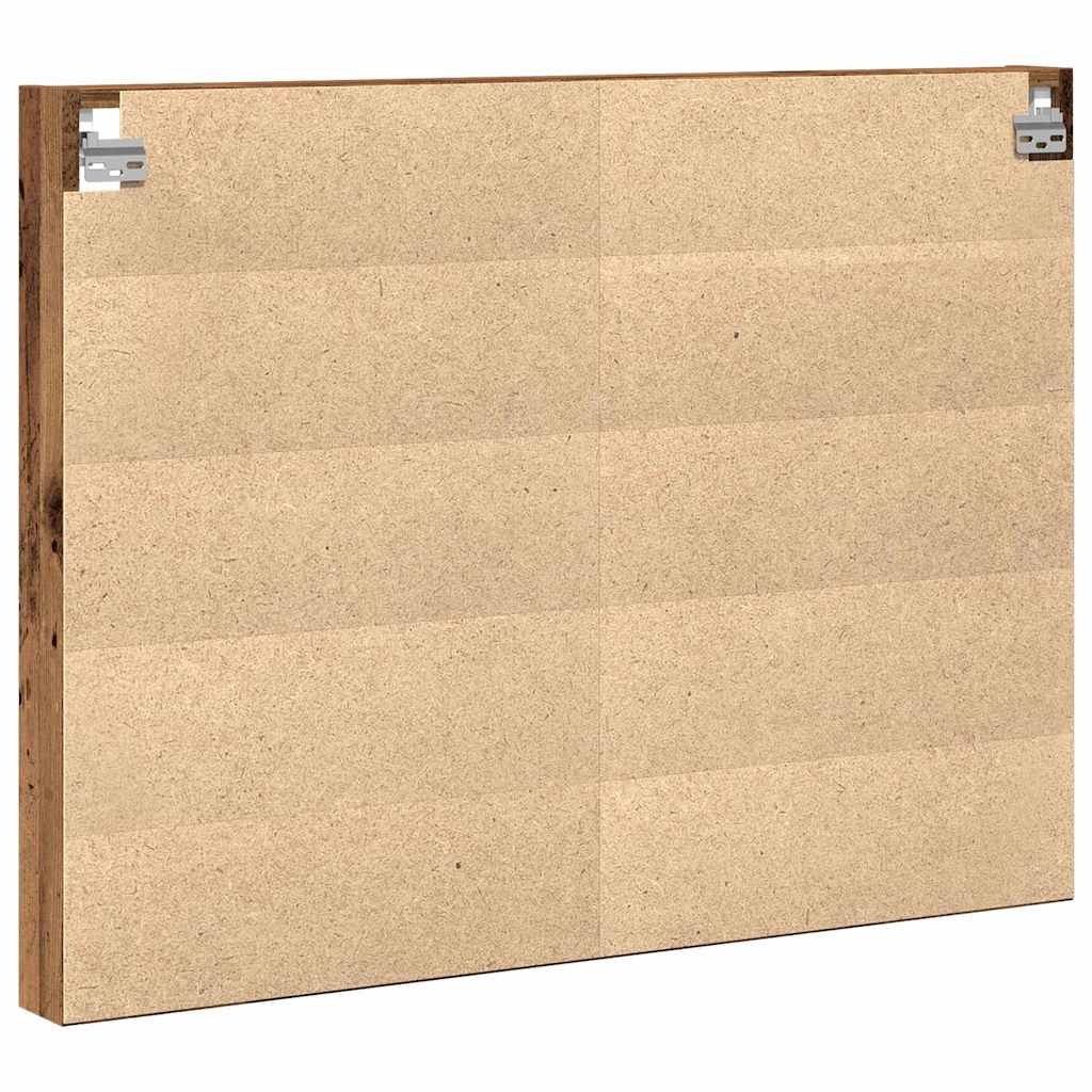 VidaXL Vitrinekast met plank Oudhout 100 x 8,5 x 75 cm Bewerkt hout