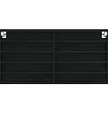 VidaXL Vitrinekast Zwart Eiken 100 x 8,5 x 50 cm Bewerkt hout