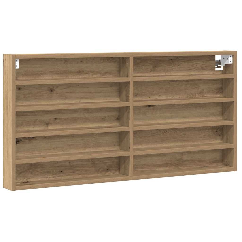 VidaXL Vitrinekast Artisan Eiken 100 x 8,5 x 50 cm Bewerkt hout
