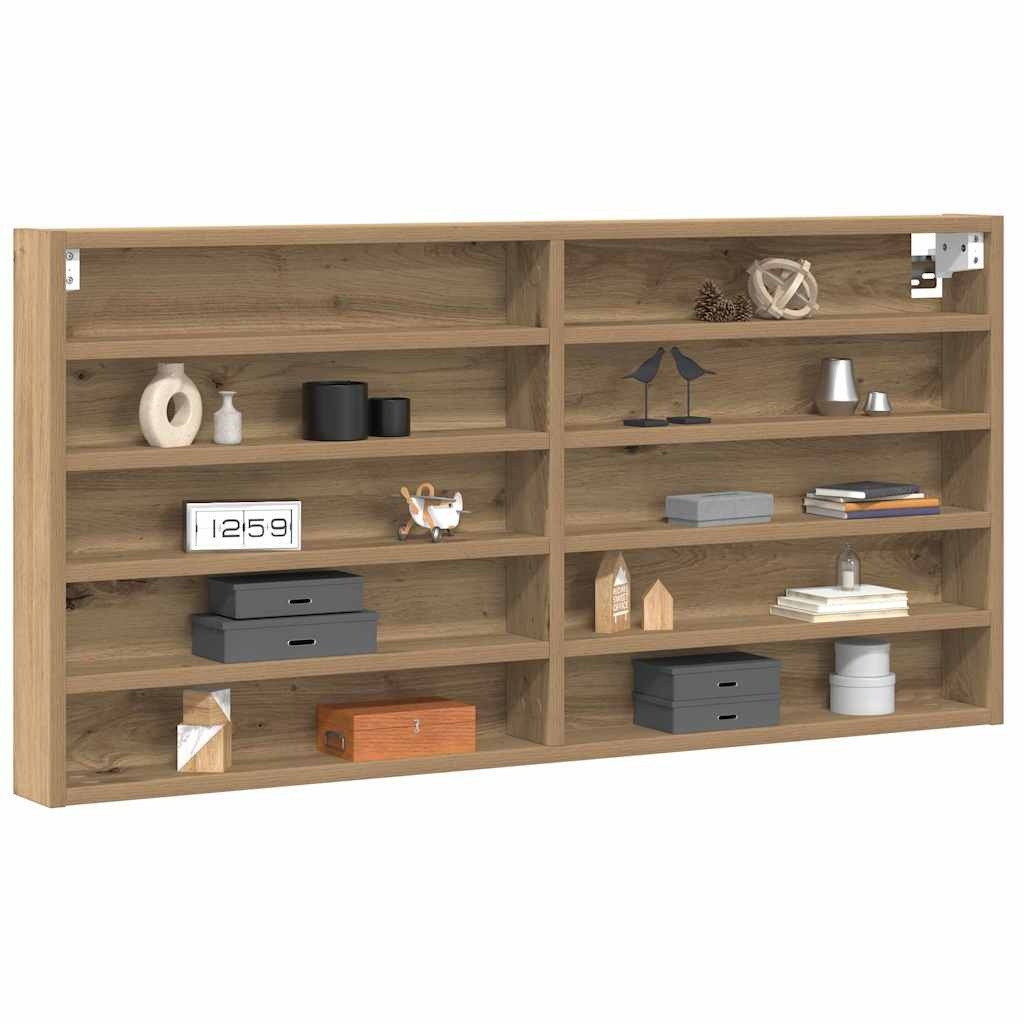 VidaXL Vitrinekast Artisan Eiken 100 x 8,5 x 50 cm Bewerkt hout