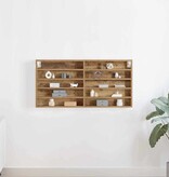 VidaXL Vitrinekast Artisan Eiken 100 x 8,5 x 50 cm Bewerkt hout