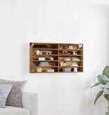 VidaXL Vitrinekast met plank Oud Hout 100 x 8,5 x 50 cm Bewerkt hout