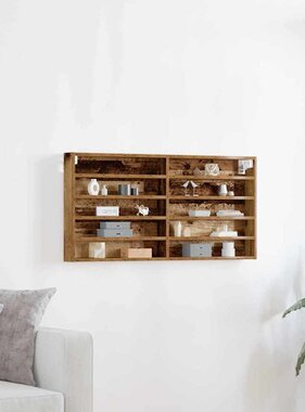 VidaXL Vitrinekast met plank Oud Hout 100 x 8,5 x 50 cm Bewerkt hout