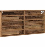 VidaXL Vitrinekast met plank Oud Hout 100 x 8,5 x 50 cm Bewerkt hout