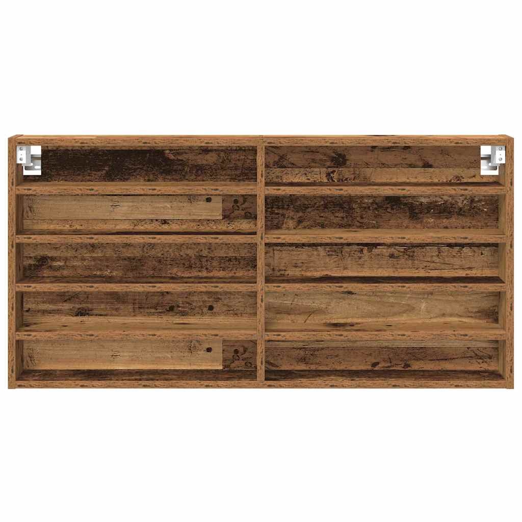 VidaXL Vitrinekast met plank Oud Hout 100 x 8,5 x 50 cm Bewerkt hout