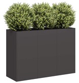 VidaXL Plantenbak 120x40x80 cm koudgewalst staal zwart