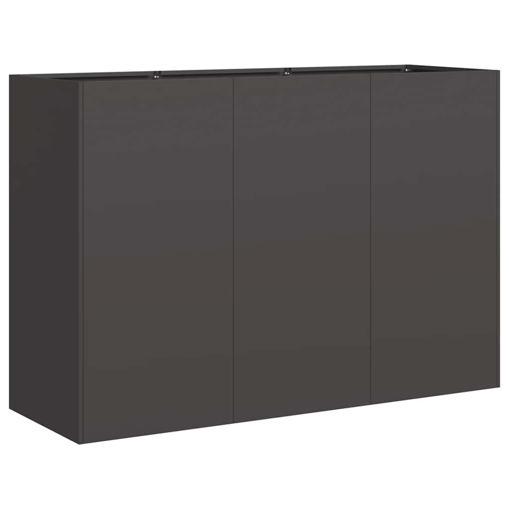 VidaXL Plantenbak 120x40x80 cm koudgewalst staal zwart