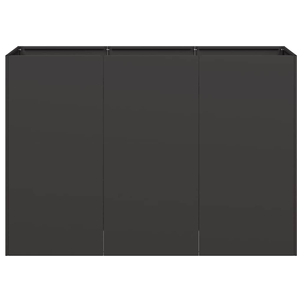 VidaXL Plantenbak 120x40x80 cm koudgewalst staal zwart
