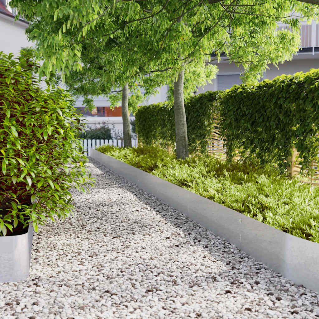 VidaXL Gazonranden 10 st 25x103 cm gegalvaniseerd staal