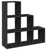 VidaXL Kamerscherm / boekenkast 3-laags 99x29x99 cm bewerkt hout zwart