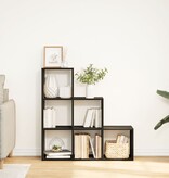 VidaXL Kamerscherm / boekenkast 3-laags 99x29x99 cm bewerkt hout zwart
