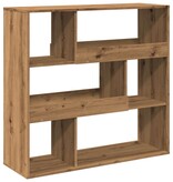 VidaXL Boekenkast / kamerscherm 100x33x94,5 cm artisanaal eikenkleurig