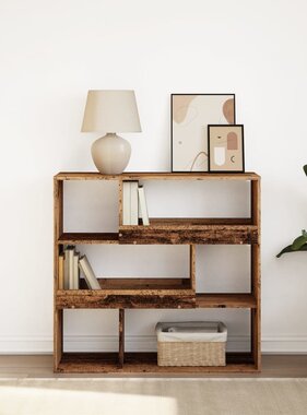 VidaXL Boekenkast / kamerscherm 100x33x94,5 cm oud houtkleurig