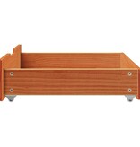 VidaXL Bedlades 2 st 75x55x17 massief grenenhout wasbruin