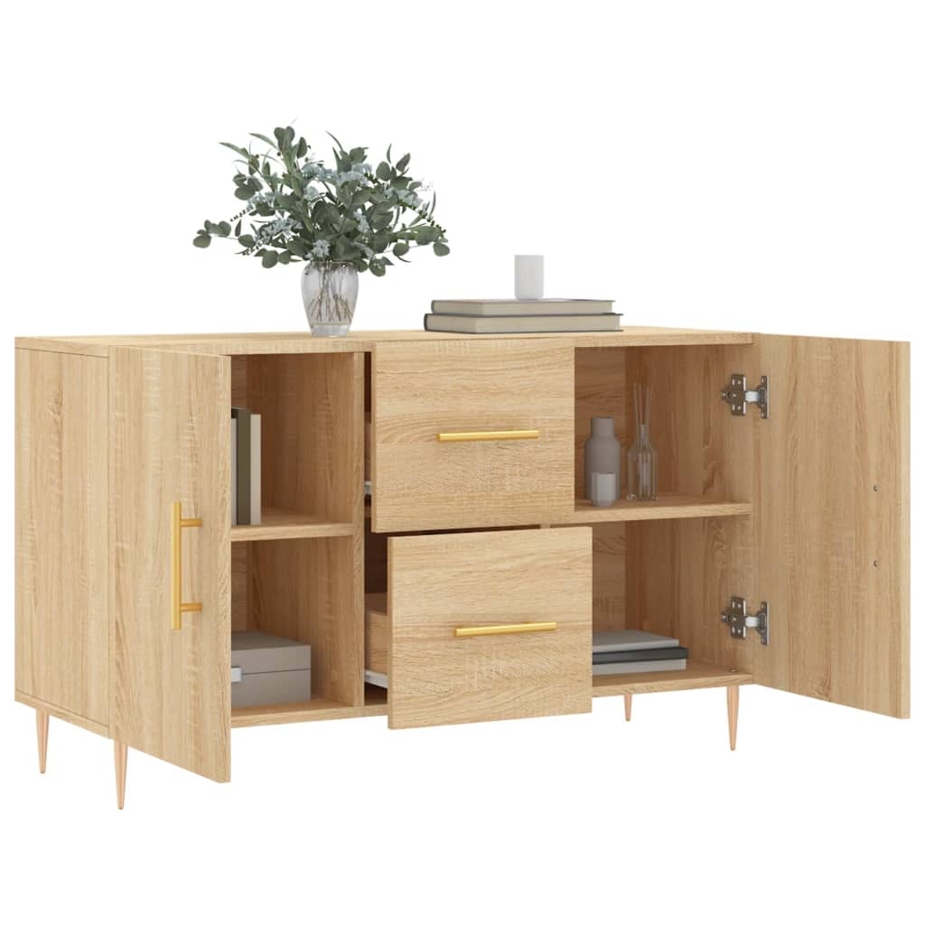 VidaXL Dressoir 100x36x60 cm bewerkt hout sonoma eikenkleurig