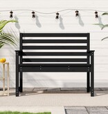 VidaXL Tuinbank 109x48x91,5 cm massief grenenhout zwart