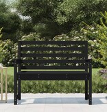 VidaXL Tuinbank 109x48x91,5 cm massief grenenhout zwart
