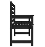 VidaXL Tuinbank 109x48x91,5 cm massief grenenhout zwart