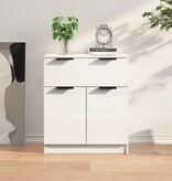 VidaXL Dressoir 60x30x70 cm bewerkt hout hoogglans wit