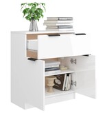VidaXL Dressoir 60x30x70 cm bewerkt hout hoogglans wit