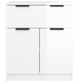 VidaXL Dressoir 60x30x70 cm bewerkt hout hoogglans wit