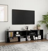 VidaXL Tv-meubel 149x30x52 cm bewerkt hout hoogglans zwart