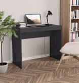 VidaXL Bureau 90x40x72 cm bewerkt hout hoogglans grijs
