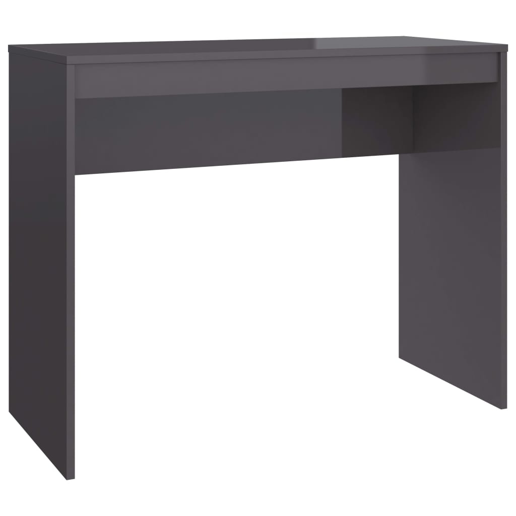 VidaXL Bureau 90x40x72 cm bewerkt hout hoogglans grijs