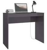 VidaXL Bureau 90x40x72 cm bewerkt hout hoogglans grijs