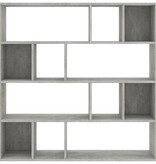 VidaXL Kamerscherm/boekenkast 110x24x110 cm bewerkt hout betongrijs