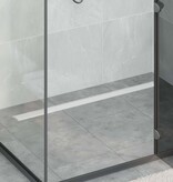 VidaXL Doucheafvoer 2-in-1 met 360° Sifon Zilver 100 cm