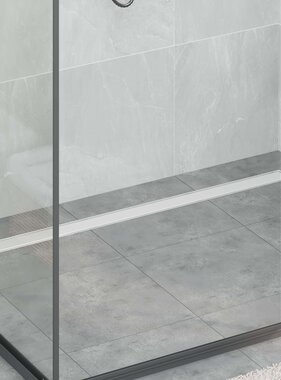 VidaXL Doucheafvoer 2-in-1 met 360° Sifon Zilver 100 cm