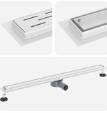 VidaXL Doucheafvoer 2-in-1 met 360° Sifon Zilver 100 cm