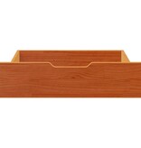 VidaXL Bedlades 2 st 65x55x17 massief grenenhout wasbruin