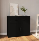 VidaXL Dressoir 80x33x70 cm bewerkt hout zwart
