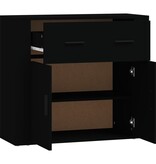 VidaXL Dressoir 80x33x70 cm bewerkt hout zwart